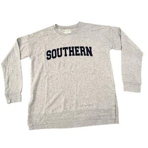 Thread &‎ Supply Sweatshirt Womens Size Large Grey Crewneck Long Sleeve Soft NWT